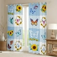 thumbnail image 2 of Butterflies Blackout&nbsp;Curtains Rustic Animals Rainbow Butterfly Curtains&nbsp;&&nbsp;Drapes,Flower Sunflower Window&nbsp;Treatments,Sky Blue Plaid Decor Striped Patchwork Window&nbsp;Curtains, 2 of 6