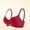 Wine, variant on qelini Wireless Sports Bras for Women Plus Size Thin Strap Breathable Bralettes Side Support Seamless Racerback Soft Daily Lingerie