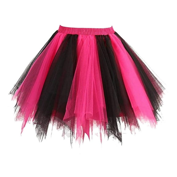 Woman Tutu Princess Skirt Fluffy Mixed Color Skirt Supporting Studio Photography Skirt Wedding Vacation Holiday Female Dailywear