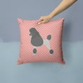 thumbnail image 2 of Carolines Treasures BB3639PW1414 Poodle Checkerboard Pink Fabric Decorative Pillow, 2 of 4