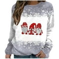 thumbnail image 2 of WXLWZYWL Christmas Bow Sweatshirt for Women Santa Gingerbread Hoodie Shirt Christmas Tree Cake Shirt Gift For Her, 2 of 3