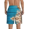 thumbnail image 3 of Kll Shells And Starfish Men'S Casual Summer Beach Shorts Hawaiian Shorts With Pockets-3x-Large, 3 of 9