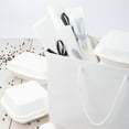 thumbnail image 2 of Rectangle White Paper Extra Large Shopping and Take Out Bag - Glossy, Rope Handles - 12 1/2" x 5" x 10" - 10 count box, 2 of 2