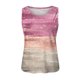 thumbnail image 4 of Prolriy - Camisetas de verano para mujer 2024, camisetas sin mangas estampadas, informales, holgadas, con cuello redondo, color rosa, talla M, 4 of 4