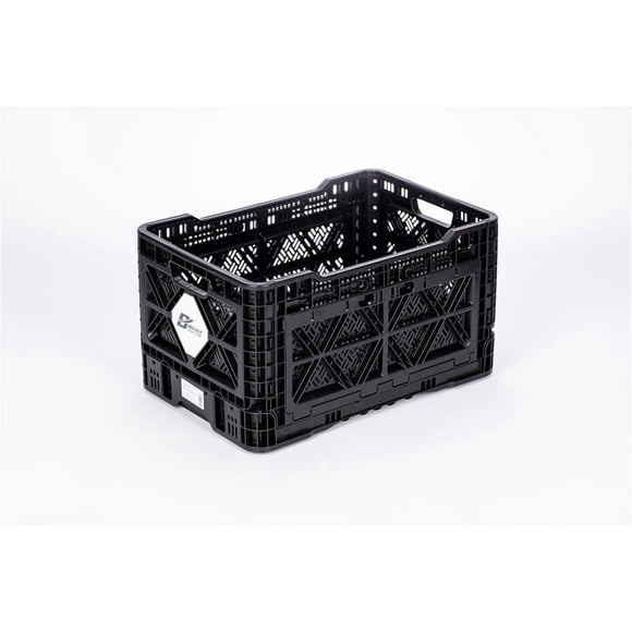 Big Ant Collapsible Container IP54 O BLK Heavy Duty; 12.6 Gallon; Black; Stackable; With Open Window