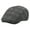 Grey, variant on Opvise Plaid Print Earflap Thickened Fleece Lining Short Brim Beret Hat Winter Flat Peaked Mid-aged Men Fashion Painter Forward Hat Black