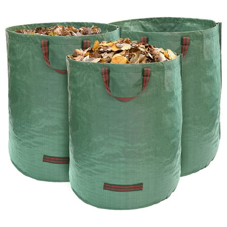 Dsseng 3-Pack 72 Gallons Garden Bag - Reusable Yard Waste Bags, Lawn Pool Garden Waste Bag