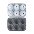 thumbnail image 2 of Baseball Ice Cube Tray with 6 Ball Compartments for Cocktails Soda and Summer Drinks Reusable Plastic Kitchen Freezer Mold, 2 of 6
