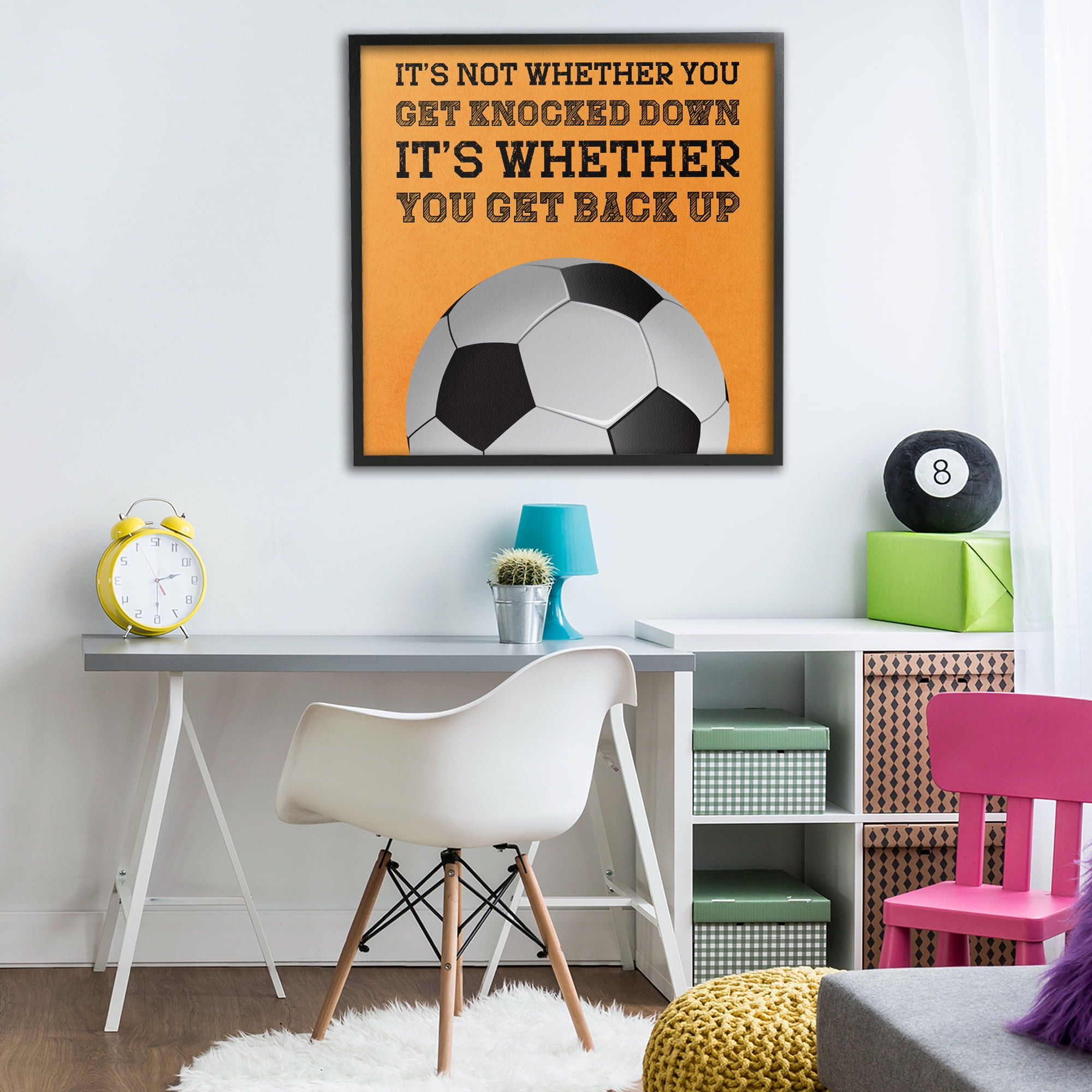 Whether You Get Back Up Black Framed Giclee Art, design by Marcus Prime