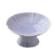 thumbnail image 3 of Soporte de postre de cerámica, plato de fruta con base, elegante cuenco de pedestal, pétalo decorativo Púrpura, 3 of 9