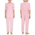 thumbnail image 2 of renvena Elderly Anti-strip Adaptive Clothing Alzheimers Nursing Jumpsuit Long Sleeve Special Need Romper Pink XL, 2 of 7