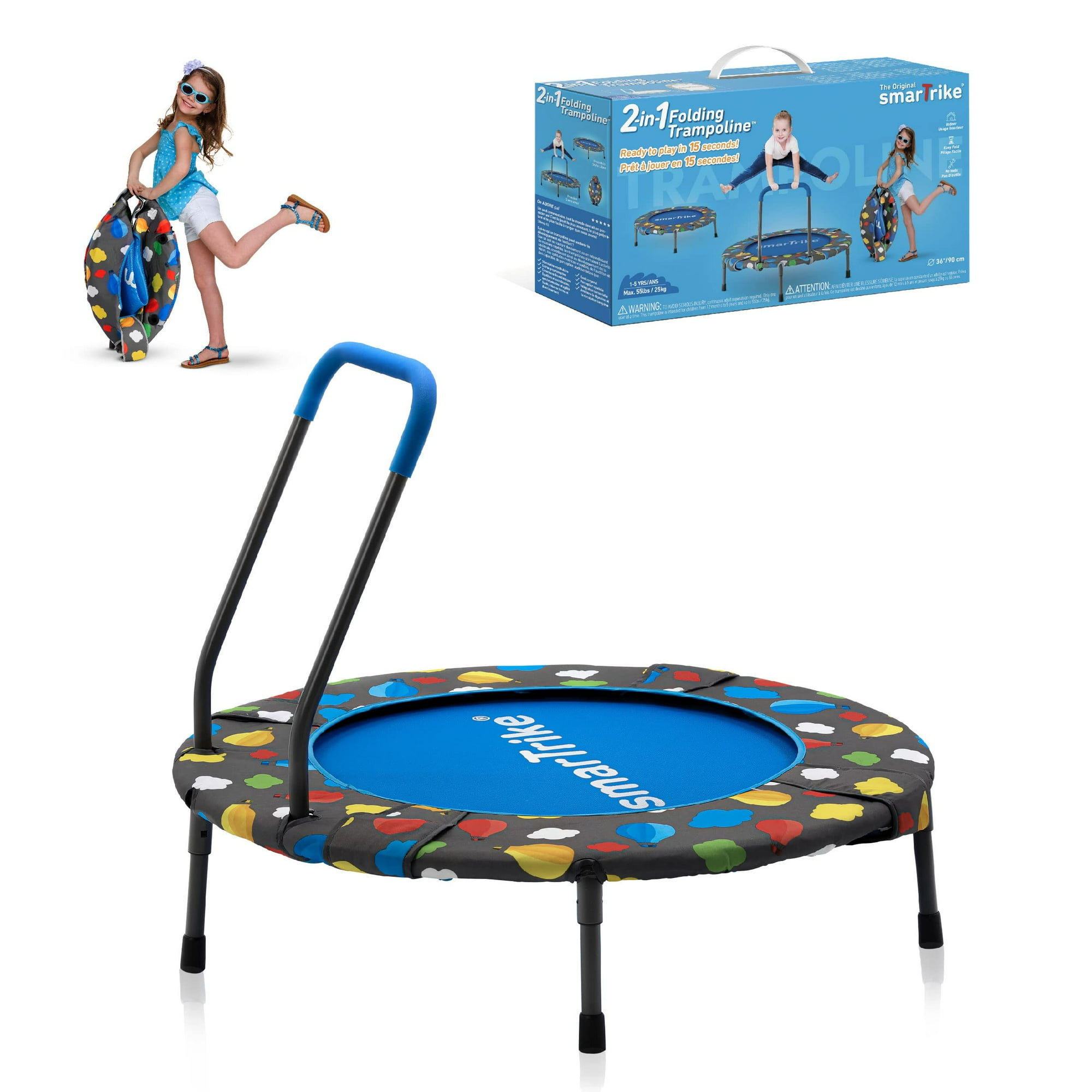 SmarTrike 3in1 Toddler Trampoline with Ball Pit Baby Ball Pit with Balls Included Mini Trampoline for Kids Indoor Ball Pits for Toddlers 1 3 and Kids Trampoline Indoor Trampoline for Kids 2 5 Walmart....