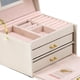 thumbnail image 1 of Caja de almacenamiento de collares, caja de almacenamiento de joyas de tres capas, organizador de joyas, logra más, 1 of 7
