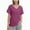 Burgundy, variant on Women's Short Sleeve V-Neck Shirts Loose Casual Tee T-Shirt