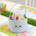 thumbnail image 4 of Eaeaster Egg Baskets For Kids Bunny Basket With Folded Ears Easter Bag Buckets Hunting Gifts For Boys And Girls Home Textile Storage Sky Blue 9.1"X5.5", 4 of 4