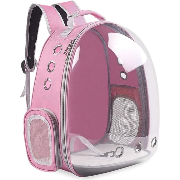 GoXteam Cat Carrier Backpack, Space Capsule Pet Bag, Pets and Small Dogs, Airline-Approved, Designed for Travel, Hiking, Walking & Outdoor, Pink