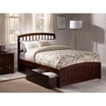 thumbnail image 1 of Richmond Full Platform Bed with Matching Footboard & Storage Drawers in Walnut, 1 of 10