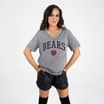 thumbnail image 4 of Women's Gameday Couture Gray Chicago Bears Relaxed Iconic Edge Rhinestone V-Neck T-Shirt, 4 of 4