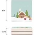 thumbnail image 3 of RYLABLUE Merry Christmas Santa Claus Set of 6 Coaster for Drinks, Absorbent Ceramic Stone Coasters Cup Mat with Cork Base for Home Kitchen Room Coffee Table Bar Decor, 3 of 4