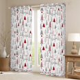 thumbnail image 2 of Homewish Colorful Xmas Tree Black Out Curtains,Merry Christmas Curtains Pack of 2 (42x63 Each),Gray White Red Bedroom Curtains For Girls Kids,Super Cozy Room Decor, 2 of 6