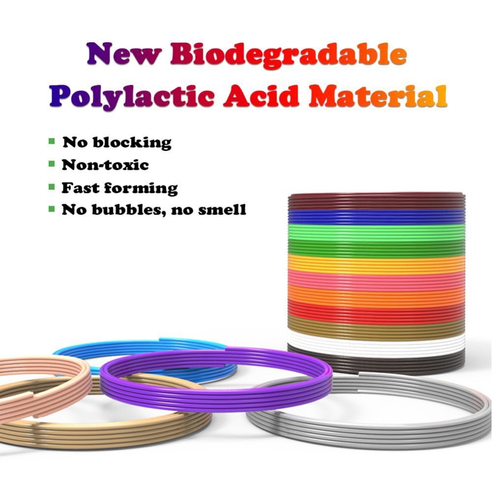 18 Color 1.75mm 3D Pen PLA Filament Each 2m/6.56feet 3D Printing Material Printer Refills Modeling