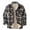 Brown, variant on VEKDONE 2025 Clearance Mens Long Sleeve Berber Fleece Lined Button Down Camp Flannel Shirts Brushed Cotton Thermal Sherpa Plaid Jackets