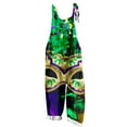 thumbnail image 2 of Jinhomg Fashion Graphic Jumpsuits for Women Funny Mardi Gras Mask Print One Piece Overalls Baggy Sleeveless Wide Leg Holiday Rompers Fall Saving Multicolor S, 2 of 5