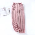 thumbnail image 4 of Kopltyrfg Soft Fleece Sleep Pant for Women Plush Pajama Bottoms Lounge Pants with Pockets Casual Fuzzy Fluffy Lounge Pants Pink L, 4 of 4