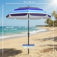 thumbnail image 3 of Outsunny Parasol de Plage avec Table Pliable et Porte-Gobelet, Multicolore, 3 of 10