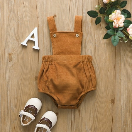 

RPVATI Baby Unisex Solid Romper Infant Summer Jumpsuit Sleeveless Cotton Outfits 0-2Y
