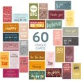 thumbnail image 2 of xianyou-60 Pack Assorted Motivational Cards - Inspirational and Kindness Mini Note Cards, Gratitude Encouragement Card Set with 60 Unique Motivational Quotes Business Card Size (Assorted), 2 of 4
