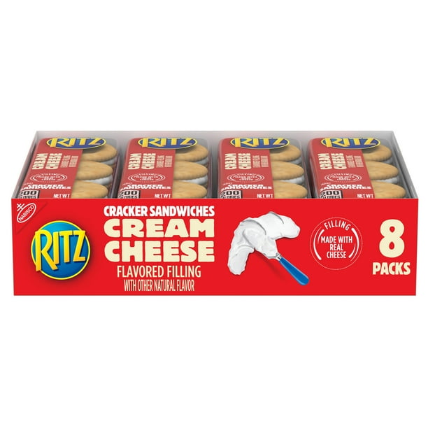 RITZ Cream Cheese Sandwich Crackers, 8 1.35 oz Packs