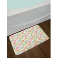 thumbnail image 2 of Colorful Bath Mat, Delicious Watercolor Pattern with Doughnuts Hand Drawn Yummy Tasty Pastries Bakery, Non-Slip Plush Mat Bathroom Kitchen Laundry Room Decor, 29.5 X 17.5 Inches, Multicolor, Ambesonne, 2 of 2