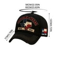 thumbnail image 7 of WKSCLPAI Republic of Texas Commemorative Hat, Vintage Baseball Cap Lone Star Design 1836-1845 Adjustable Dad Hat for Men Women, Black, 7 of 7