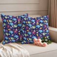 thumbnail image 2 of Coastal Blue Outdoor Waterproof Pillow Covers, Ocean Starfish Shell Conch Watercolor Decorative Square Throw Pillowcase Sofa Cushion Sham for Patio/Couch/Chair, 24"x24" 2 Pack, 2 of 8