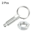 thumbnail image 3 of 2Pcs Spring Plunger with Pull Ring M6*1 0.47" Thread Length Pin Dia.4mm Round Carbon Steel Non-Locking, 3 of 5