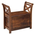 thumbnail image 1 of Ashley Furniture Abbonto Storage Bench in Warm Brown, 1 of 2