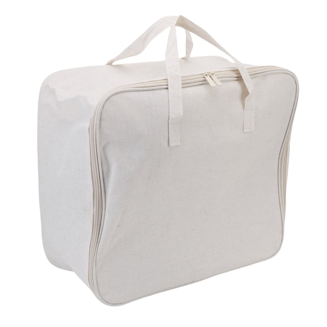 Bolsa De Almacenamiento De Manta De Tela, Contenedor De Almacenamiento De Ropa Resistente Al Desgaste De Lino Y Algodón Lavable Para Armario