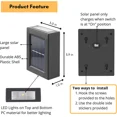 thumbnail image 3 of HESHENG Solar Wall Lights Up Down LED Lamps 2 Pack , Waterproof Outdoor Lights for House, Exterior Light Fixture Small, Lampara LED De Pared for Patio, Doors, Fence etc (Cool White), 3 of 7