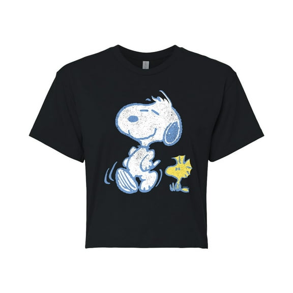 Peanuts - Snoopy And Woodstock Pastels - Cropped Tee