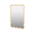 thumbnail image 4 of Tcbosik 28 x 40 inch Ripple Rectangle Mirror, Wall Mounted Wavy Makeup Mirror, Squiggly Vanity Mirror for Entryway Hallway Washroom Bedroom Living Room, Natural, 4 of 8
