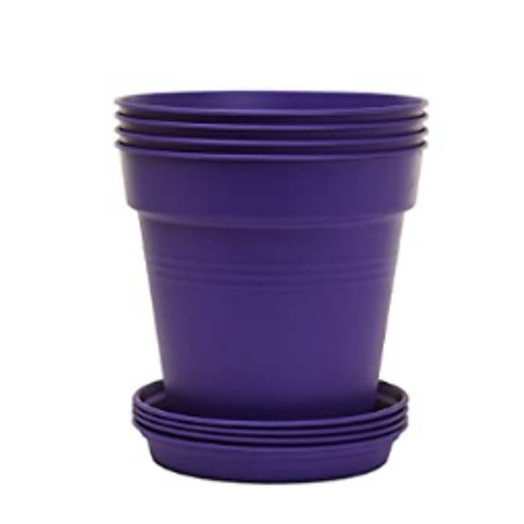 Mintra Garden - 11cm Round Garden Pots 4pk - (11cm Diameter - 4.3inD x 4inH)