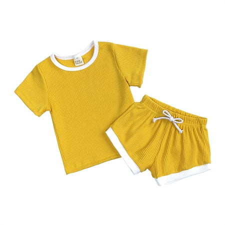 

Boy Clothes Outfit Set Boys Girls Short Sleeve Tops T Shirts And Shorts Sets Summer Baby 2Pcs Sets For Babies