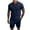 Navy, variant on Meitianfacai Short Sets Men 2 Piece Outfits Men Casual Solid Turndown Zip Pullover Sports Short Sleeve Suit Summer Outfits Navy