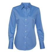 Calvin Klein 13CK030 Women's Non-Iron Dobby Pindot Shirt - Blue Pearl - XXX-Large