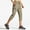 Khaki, variant on Women's Capri Pants-Lightweight Quick Dry Cargo Hiking Capris Travel Casual Cropped Pants Zipper Pockets Lilac Gray（Size XS-XXXL）