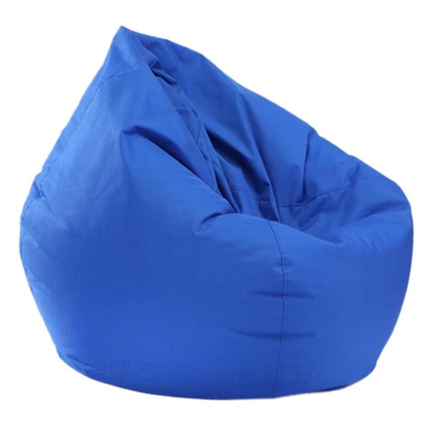 Silla de bolsa de frijoles de almacenamiento impermeable para y adultos Funda de bolsa de frijoles Almacenamiento de de peluche o espum Azul real Yotijar Beanbag Sofa Cover