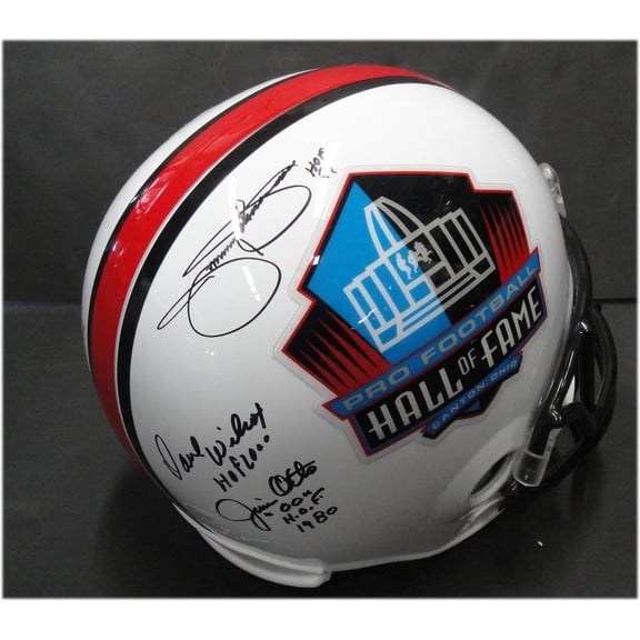 Jimmy Johnson Jim Otto Dave Wilcox Hugh McElhenny Signed Auto FS Helmet JSA