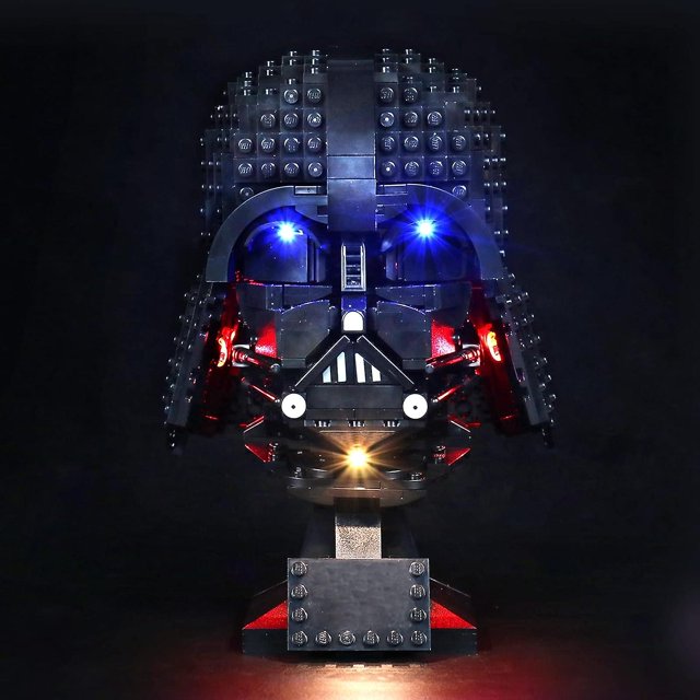 Kit de luces LED para casco Lego Darth Vader 75304 - Juego de luces compatible con Lego 75304 - Versión clásica (Kit de luces sin modelo)
