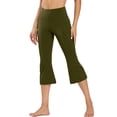 thumbnail image 2 of Trgacdwlo Flare Capris Leggings for Women High Waisted Yoga Pants Women Stretchy Slim Fit Workout Athletic Yoga Pants Green XL, 2 of 8